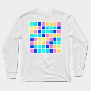Inverted Rainbow Geometric Abstract Acrylic Painting II Long Sleeve T-Shirt